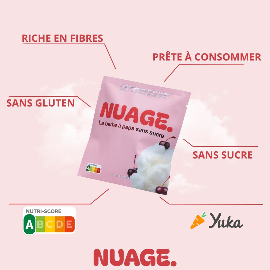 Barbe a papa sans sucre gout cerise