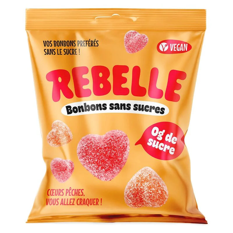 Bonbons sans sucre ajoutés au gout pêche